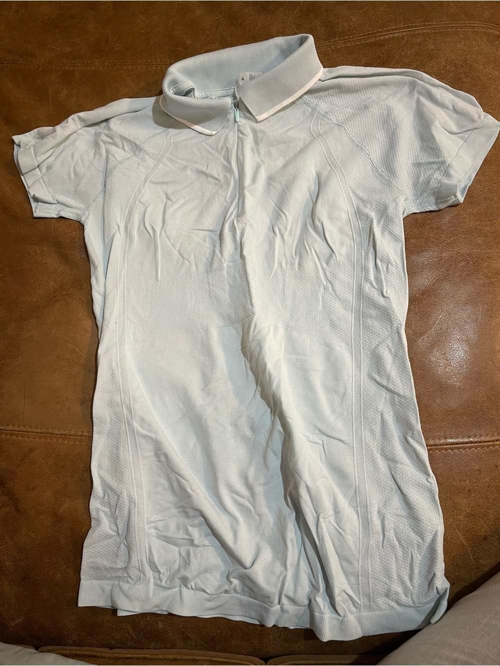 Light blue Athleta polo shirt